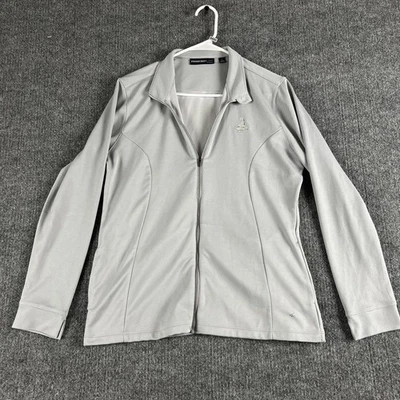 Chaqueta para mujer Pinehurst 1895 grande gris cremallera completa capa de golf tiburón Greg Norman Foto 1 de 4