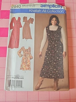 Simplicity Pattern 2840 Shirred Dresses 3 Views Sizes 24W 26W28W 30W 32W UNCUT - Image 1 of 4