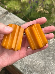Vintage Phenolic Amber Bakelite Catalin Components Not Handle 89.5 Gram Orange - Picture 1 of 18