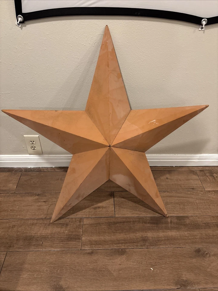 Large Iron Star 32 Inch Tall Metal Wall Art Indoor Outdoor - Image 1 of 4