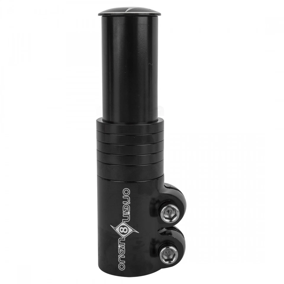 Origin8 X-Tra Lift 105mm Alloy Stem Riser | 1-1/8" Threadless, Anodized Black - Image 1 of 1