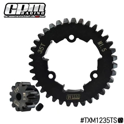 GPM Medium Carbon Steel Motor Gear 12T With 35T Spur Gear For TRAXXAS 1/5 X-Maxx - Image 1 of 4