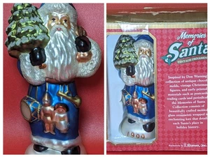 Roman Inc Memories of Santa St Nicholas 1900 Belgium Blown Glass Ornament w/Box - Picture 1 of 16