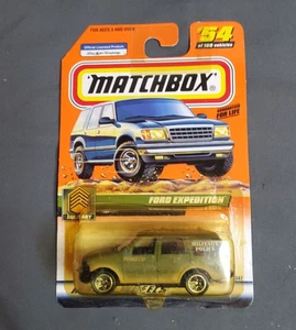Matchbox Diecast Military Series #54 Ford Expedition grün Police 2000 Logo Spielzeug - Bild 1 von 2