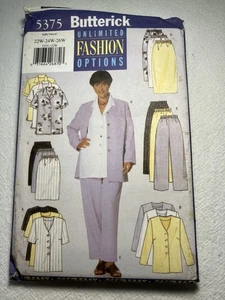 Butterick Pattern 5375 Women’s Unlimited Fashion Options Size 22W-26W UNCUT - Picture 1 of 2