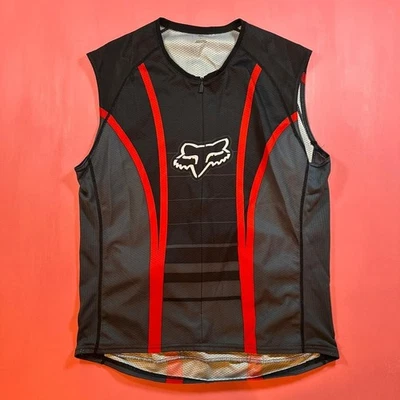 Fox racing cyclist vest fox racing cycle biker vest with zipper - Image 1 of 4