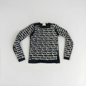 Vtg 00s Y2K Long Sleeve Juicy Couture Tee Shirt “Joy To Couture” Size M Spellout - Picture 1 of 9