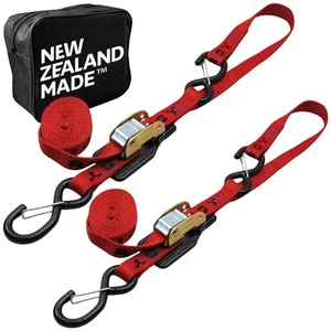 Heavy Duty Motorcycle Tie Down Straps - 1" x 8' Cam Buckle Straps with Soft L... - Bild 1 von 9