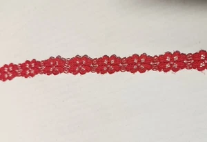 400+ Yards - ROTE Spitzenborte - 7/16 Zoll - heimische Textilien - #24039 - rot27052 - Web804407 - Bild 1 von 3