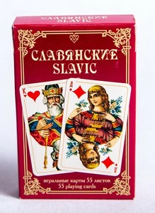 Nueva baraja de 36 cartas rojo eslavo ruso folclórico papel venta de San Valentín - Imagen 1 de 5