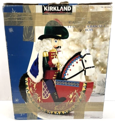 Kirkland Santa Caballo Mecedor de Madera Cascanueces Decoración de Navidad Costco Grande 18" Foto 1 de 4