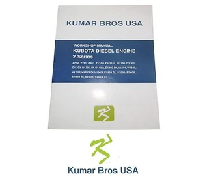 New WSM in 3 Languages ENGLISH, FRENCH, GERMAN FITS Kubota V1702 Engine - Bild 1 von 7
