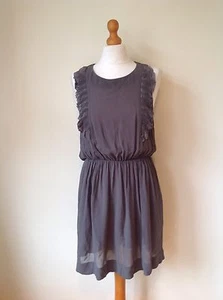 VESTIDO DE SEDA GRIS WHISTLES PARA MUJER/DAMAS TALLA 8 - Imagen 1 de 5
