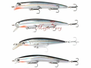 4pcs/6pcs Minnow Surface Lure Spinner Jig Lures Top Water Bass Pike Sea Fishing - Picture 1 of 17