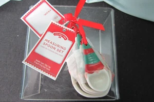 Walmart Holiday Time Gnomes Measuring spoons Set of 4 Stoneware NWT - Picture 1 of 2