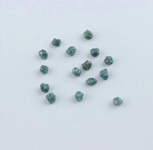 1x Blue Rough Diamond Drilled Raw Diamond 0.3mm Hole approx. 0.25Carat / 2.5 to 3mm - Picture 1 of 2