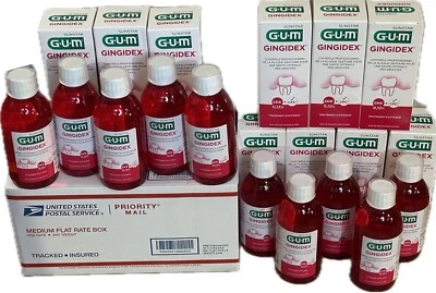 LOT OF 10-GUM GINGIDEX .12% CHG EXTRA STRENGTH MOUTHWASH PLAQUE CONTROL 300ml - Image 1 of 2
