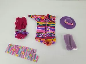 MODA BARBIE WESTERN FUN FASHION multicolore usata vintage 1989 *LEGGI* - Foto 1 di 13