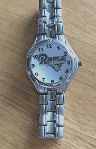 Los Angeles Rams Watch Stainless Steel Quartz Water Resistant Old Logo Cover