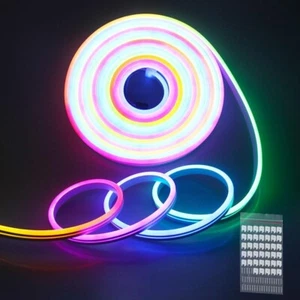 Dynamic RGB Neon Rope Light - 32.8ft Programmable Strip for Indoor/Outdoor Use - Picture 1 of 8