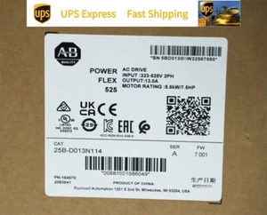 Free Tax 25B-D013N114/A PowerFlex 525 480V 13A 7.5HP IP20 Spot Goods Nuevo En Caja - Imagen 1 de 6