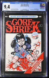 CGC 9.4 Gore Shriek #4 - 1st Cover by Greg Capullo !RARE LOW POP HORROR! - Picture 1 of 3