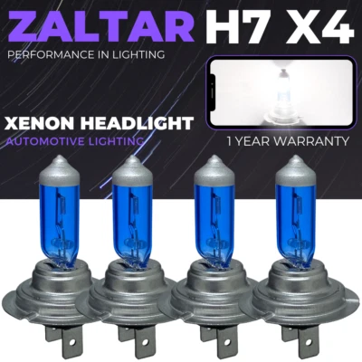 H7 Headlight Xenon White HID Super Bright Car Bulbs Lamps Light Blue Globes 12v - Image 1 of 4