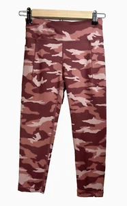 Athleta Girl Youth Size L 12 Pink Camo High Rise Stash Your Treasures Capri - Picture 1 of 9