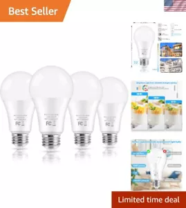 Super Bright 5000K Daylight LED Bulbs, 100W Equivalent, 1500 Lumens - 4-Pack - Picture 1 of 9