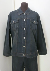 Conjunto de chaqueta y jeans Hot Fudge Chicos Trucker negro lavado oscuro talla 1 y 2 - Imagen 1 de 21