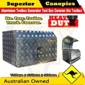 750 x 550 x 500 Aluminium Toolbox Generator Tool Box Caravan Ute Toolbox - Picture 1 of 5