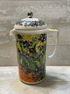 CHALEUR Master Impressionists Vincent Van Gogh Irises French Press Coffee Pot
