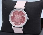 NEW AUTHENTIC COACH PERRY FLORAL SILVER PINK LEATHER WOMEN'S 14503231 WATCH