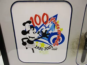 Reloj firmado con marco de fotos de Disney Mickey 100 años de magia limitado 16,5 x 14,5 - Imagen 1 de 7