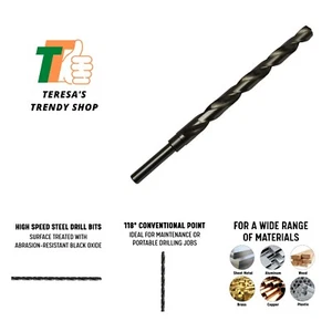 1-1/4 Zoll x 12 Zoll HSS extra langer Bohrereinsatz mit 3/4 Zoll Schaft - Bild 1 von 9