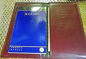 Factory Owners Manual 1992 Plymouth Acclaim with Glove Box folder case FREE SHIP - Picture 1 of 1