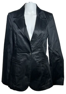 NWT Level Nine Dress Jacket Women's Small Black Sateen Blazer - AC - Picture 1 of 12