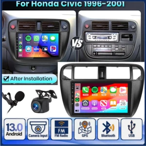 For 1995-2000 Honda Civic Radio Dash Kit Car Stereo Carplay Android 13 GPS - Picture 1 of 23