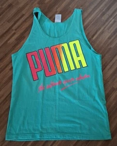 Vintage PUMA Men's Singlet Vest Cotton Good Clean Condition Sze Small K161 - Picture 1 of 3