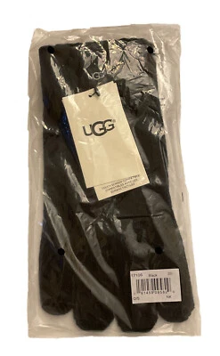 Guantes de invierno UGG para hombre de lana acrílica de punto negro con pantalla táctil talla única, nuevos en bolsa Foto 1 de 4