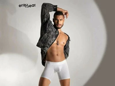 Calzoncillos boxer ErgoWear MAX XV corte medio elásticos de microfibra blancos 1180 44 Foto 1 de 4