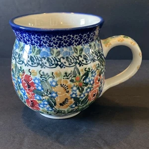 Polnische Keramik Unikat M. Starzyk #3281 Tasse Rarität Muster - Bild 1 von 7