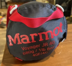 Marmot Kids Mavericks 40F/4C Sleeping Bag Red Reg LZ Excellent Shape. B-3 - Picture 1 of 5