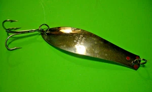 Esca cucchiaio vintage anni 70 Little Doctor 275 toni argento e oro 3 3/4" - made in USA - Foto 1 di 4