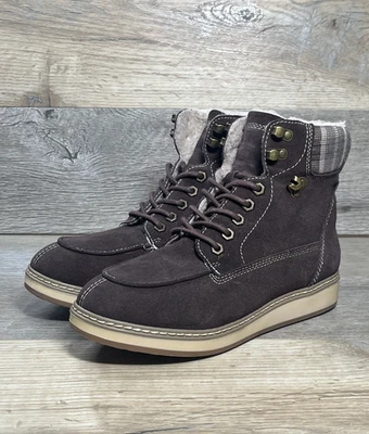 WHITE MOUNTAIN Suede Leather Lace Up Boots Women 6.5/7 Sherpa Lined NO SIZE TAG - Image 1 of 4