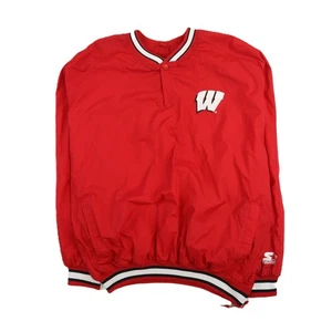 Giacca a vento leggera vintage Wisconsin Badgers Starter taglia 2XL NCAA - Foto 1 di 8
