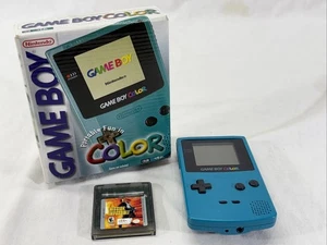Consola de juegos portátil Nintendo Game Boy color - verde azulado con caja y juego - Imagen 1 de 14