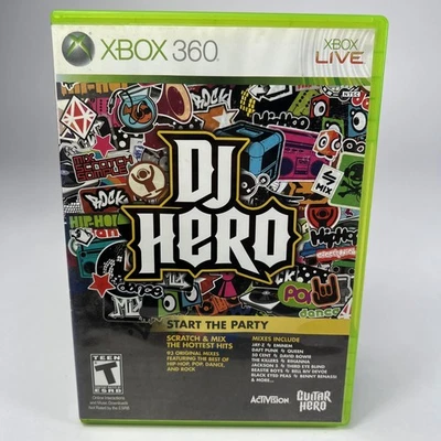 DJ Hero Xbox 360 Video Game Complete w/ Case Manual Activision Xbox Live - Image 1 of 4
