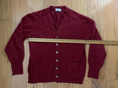 Suéter Cárdigan Tejido Rojo Escocia Vintage Lyle & Scott by CASHMERE Talla S-M Foto 1 de 4