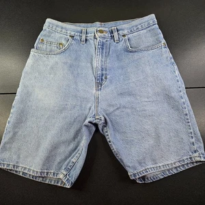 Pantaloncini di jeans vintage denim backroad blu blu, taglia 30 vita/cuciture interne 8,5" - Foto 1 di 16